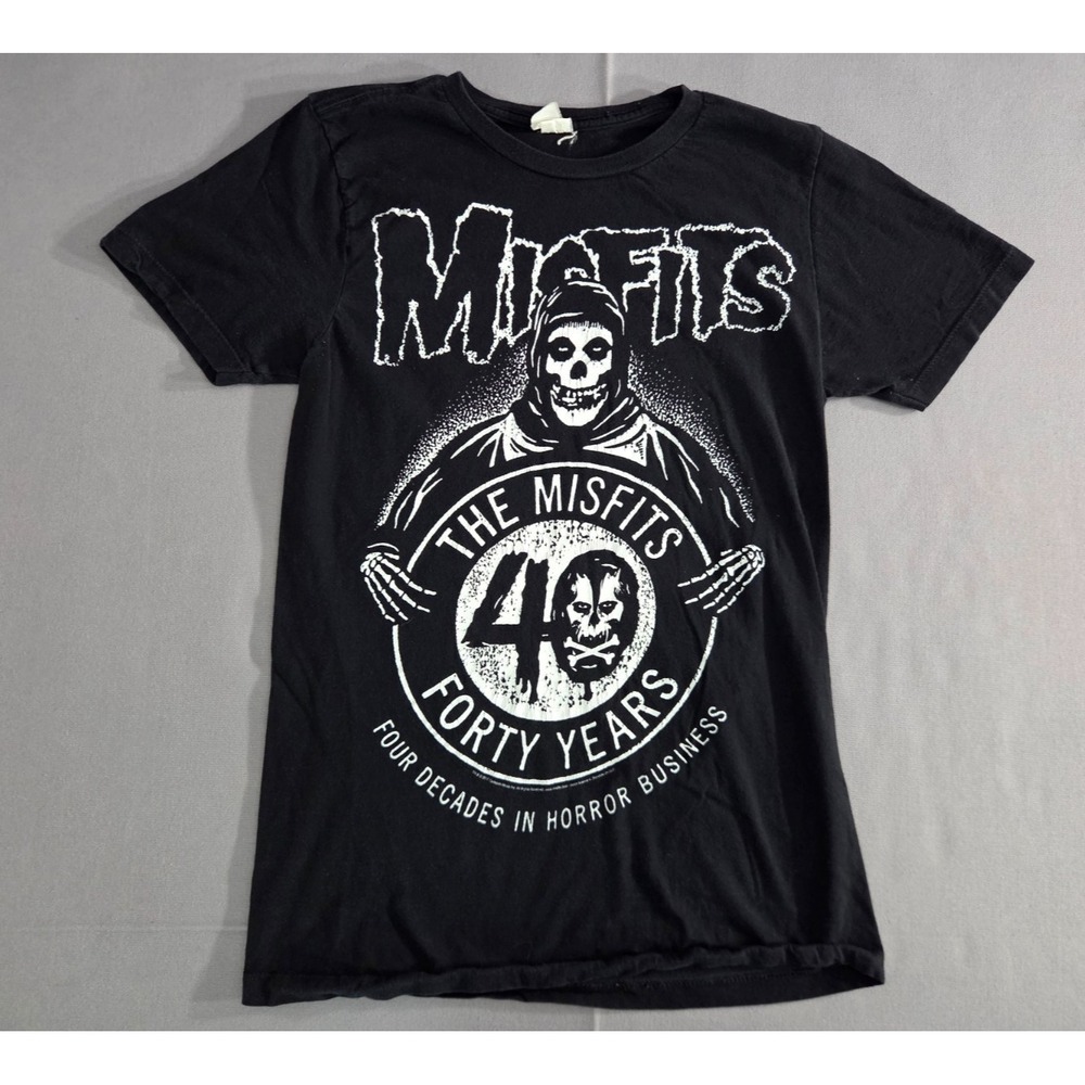 Misfits Shirt Womens Extra Small Black White 40 Year Anniversary Rock Metal Core